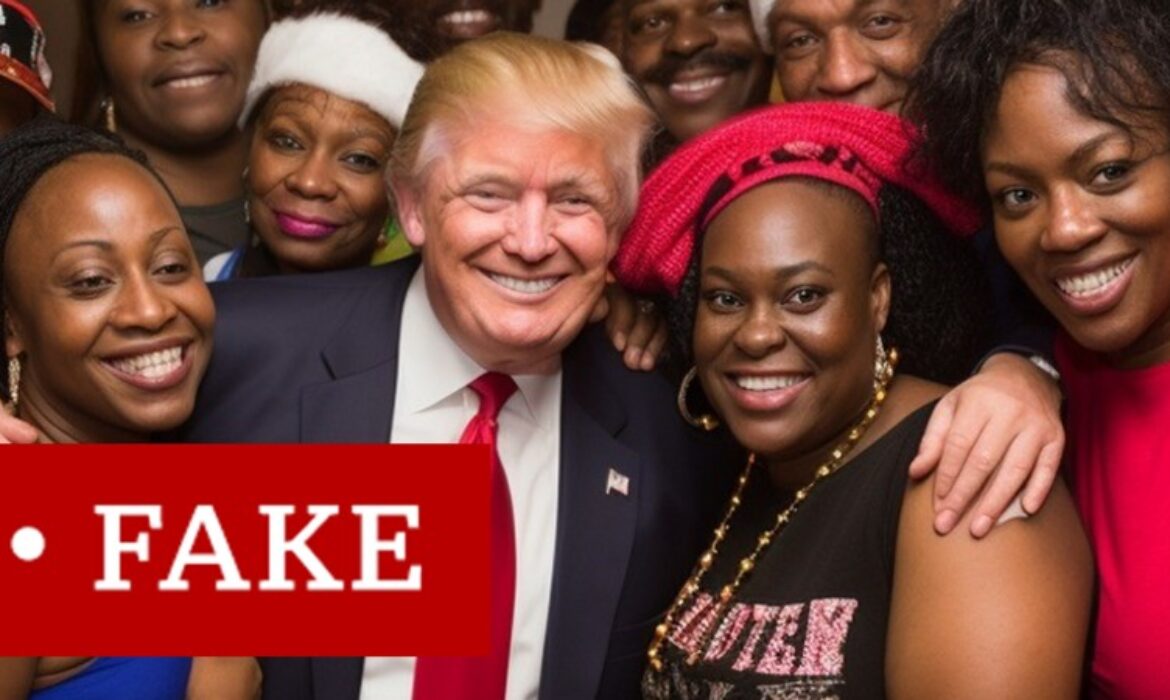 As imagens falsas criadas com IA para tentar atrair eleitores negros para Trump