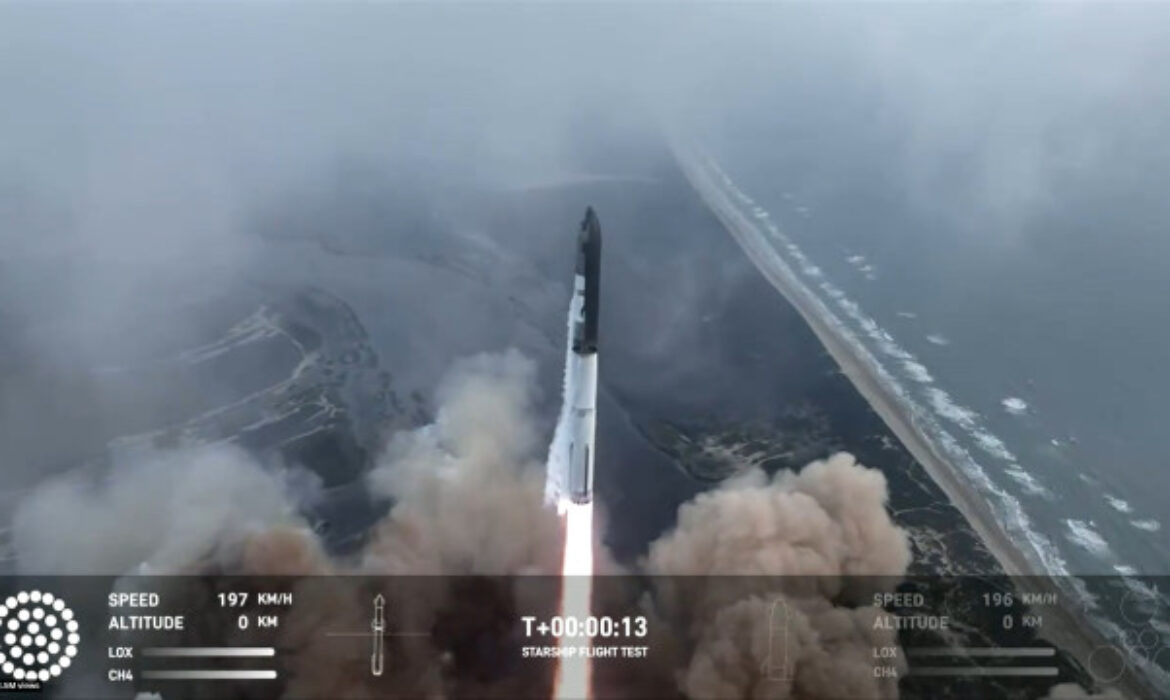 SpaceX lança novamente o foguete de nova geração Starship